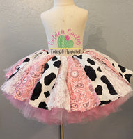 Rosa Tutu aus Cowgirl-Stoff