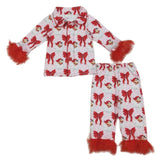 Mommy and Me Red Bow Pajamas