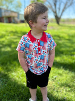 American Flag Polo