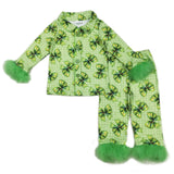 Furry Bow Christmas Pajamas