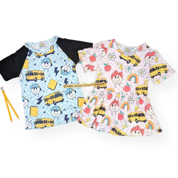 School Smiley Tee & Peplum
