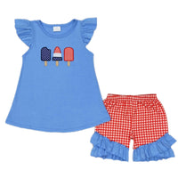 Embroidered Patriotic Popsicle Sets