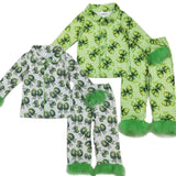 Furry Bow Christmas Pajamas