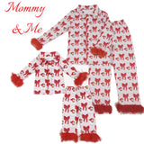 Mommy and Me Red Bow Pajamas