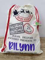 Personalized Santa Sacks