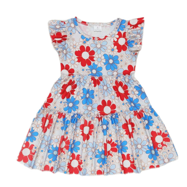 Patriotic Floral Dress