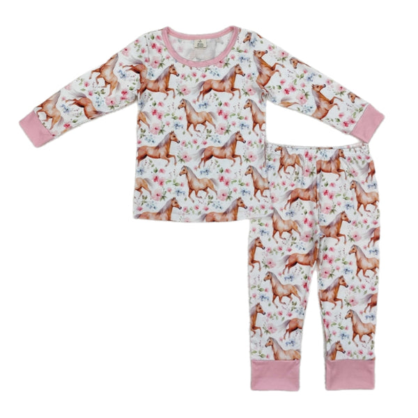 Floral Horse Pajamas (Bamboo blend)