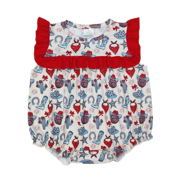 Patriotic Western Romper