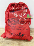 Personalized Santa Sacks