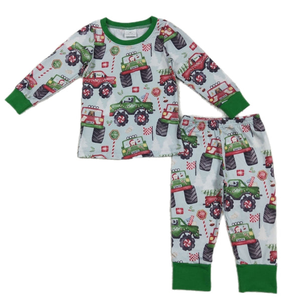 Monster Truck Christmas Pajamas