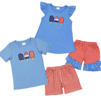 Embroidered Patriotic Popsicle Sets