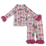 Mommy and Me Pink Bow Pajamas