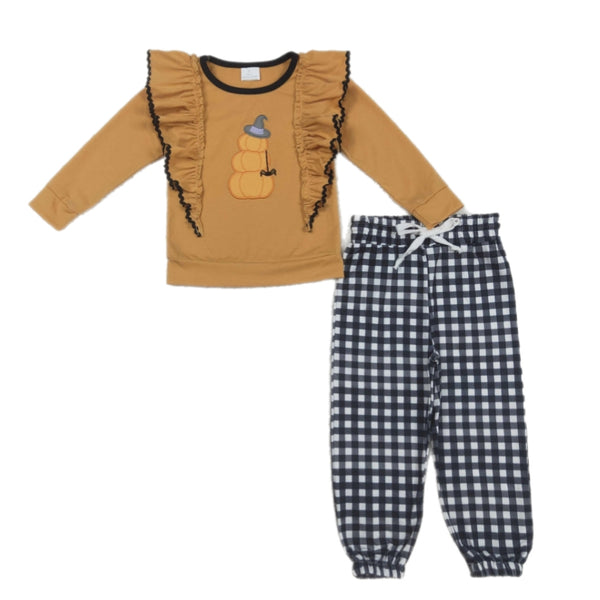 Embroidered Witchy Pumpkins Set