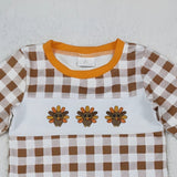 Embroidered Turkeys Pants Set