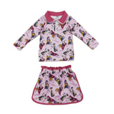 Golden Tennis Skirt Set