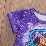 Fall Bleach Splatter Shirts - Purple and Pink