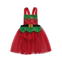 Santa's Helper Tulle Skirted Romper