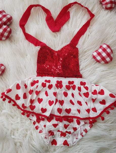 Sparkly Heart Romper