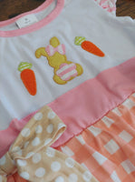 Embroidered Orange Gingham Easter Sets