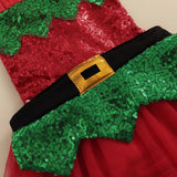 Santa's Helper Tulle Skirted Romper