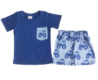 Blue Tractor Set