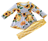 Conjunto de pantalones de girasol