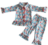 Blue Santa Pajamas