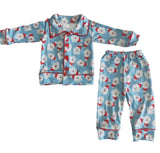 Blue Santa Pajamas