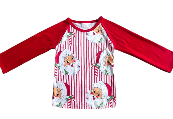 Santa Candy Cane Raglan