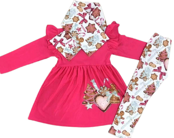 Gingerbread Dress and Leggings Set