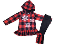 Plaid Hoodie Set