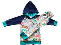 Conjunto de sudadera con capucha de dinosaurio