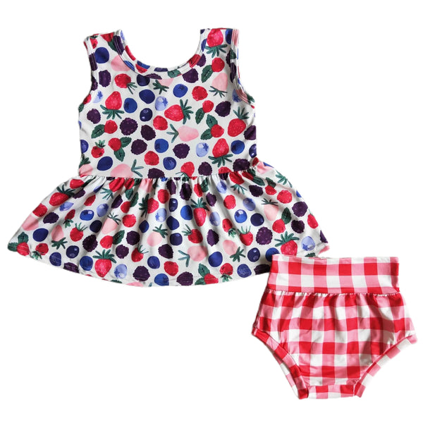 Summer Fruit Peplum Set