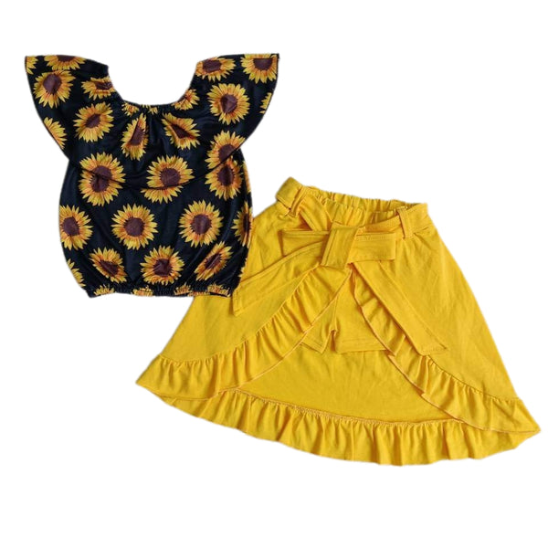 Conjunto de falda de girasol