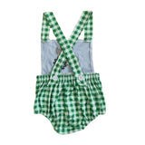 Strampler mit Gingham-Farm-Muster