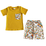 School Busses Shorts Sets