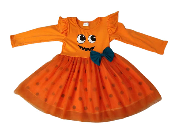 Vestido de tul calabaza