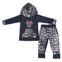 Kapuzenpullover-Set mit Leopardenmaus