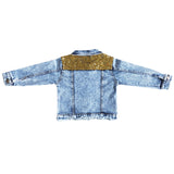 Gold Glitter Jean Jacket