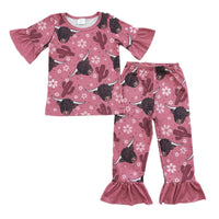 Floral Cow Pajamas