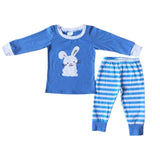 Embroidered Bunny Easter Pajamas