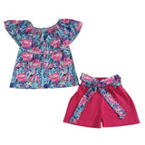 Flamingo-Shorts-Set