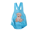 Puppy Dog Embroidered Rompers