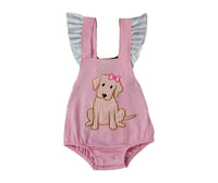 Puppy Dog Embroidered Rompers