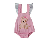 Puppy Dog Embroidered Rompers