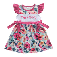 I Love Mommy Embroidered Dress