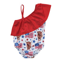 Patriotic Cow Swimsuit