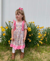 Bunnies & Chicks Ruffle Easter Dress