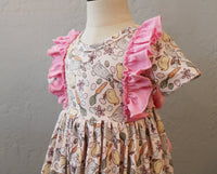 Bunnies & Chicks Ruffle Easter Dress