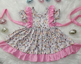 Bunnies & Chicks Ruffle Easter Dress